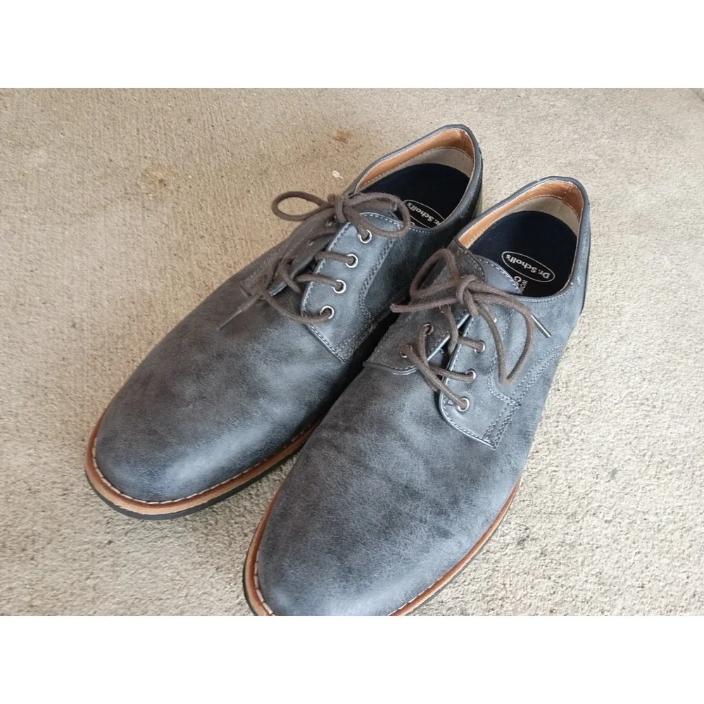 Clarks Men's Grey Microsuede Derby Shoes sz 9